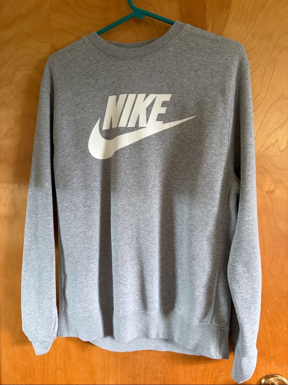 Nike Gray Crewneck Sweatshirt with White Swoosh